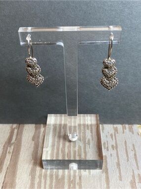 Vintage sterling silver heart earrings